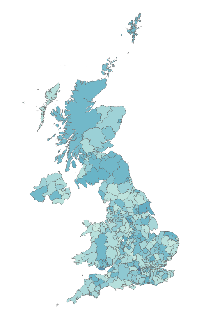 Decorative image: map of UK local authorities 